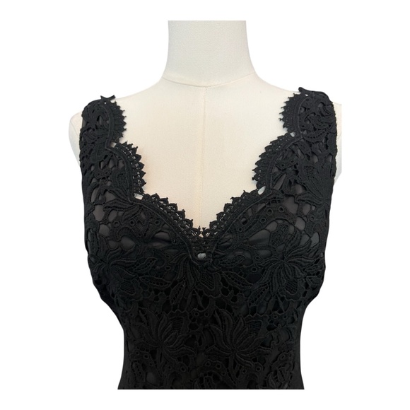 🖤 EUC ANN TAYLOR Black Lace Sheath Dress | Women’s Sz 0 - Picture 3 of 10